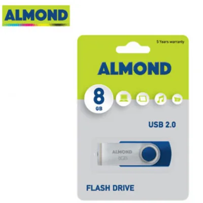 ALMOND FLASH DRIVE USB 8GB TWISTER ΜΠΛΕ