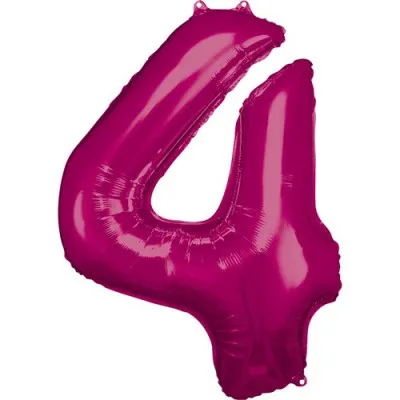 HOT PINK FOIL ΜΠΑΛΟΝΙ Νο 4   96cm