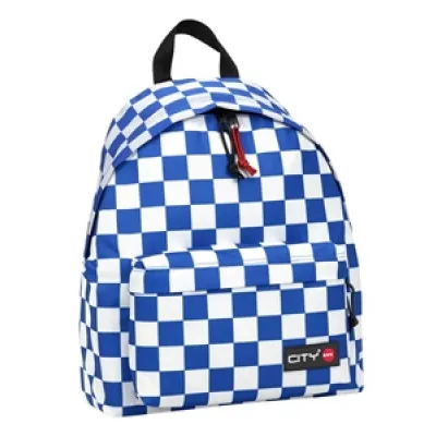 ΤΣΑΝΤΑ CITY THE DROP 14517 CHECKERS BLUE