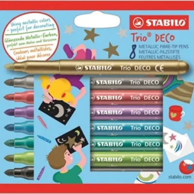 ΜΑΡΚΑΔΟΡΟΙ STABILO 377/8 τεμ metallic Trio DECO