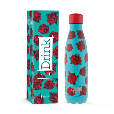 ΠΑΓΟΥΡΙ i DRINK ID0079 THERM BOTTLE 500ml TATOO ROSES