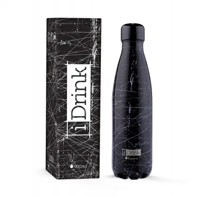 ΠΑΓΟΥΡΙ i DRINK ID0088 THERM BOTTLE 500ml GRUNGE BLACK