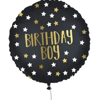 BLACK -GOLD BIRTHDAY BOY FOIL ΜΠΑΛΟΝΙ  46cm
