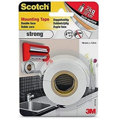 ΚΟΛΛΗΤΙΚΕΣ 3Μ 40011915B MOYNTING TAPE 19mmx1,5m ΓΕΝΙΚΗΣ ΧΡΗΣΗΣ ΔΙΠΛΗΣ ΟΨΕΩΣ MAX 4,5 kgr