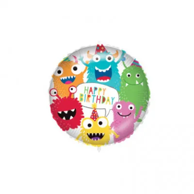 ΜΠΑΛΟΝΙΑ DECORATA FOIL HAPPY BIRTHDAY MONSTERS 46ΕΚ.