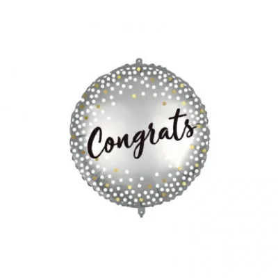 ΜΠΑΛΟΝΙΑ DECORATA FOIL CONGRATS METALLIC SPOTS 46ΕΚ.