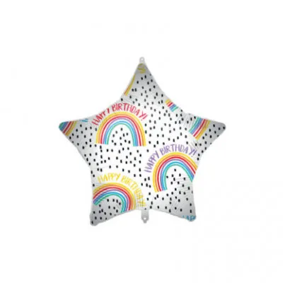 ΜΠΑΛΟΝΙΑ DECORATA FOIL ΗΑPPΥ BIRTHDAY ΡΑΙΝΒΟW 46ΕΚ