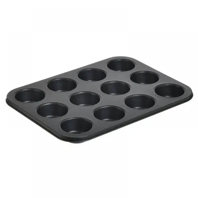 ΦΟΡΜΑ ΨΗΣΙΜΑΤΟΣ ΓΙΑ 12 MUFFIN ΜΕΤΑΛΛΙΚΗ ΓΚΡΙ 35Χ27Χ3