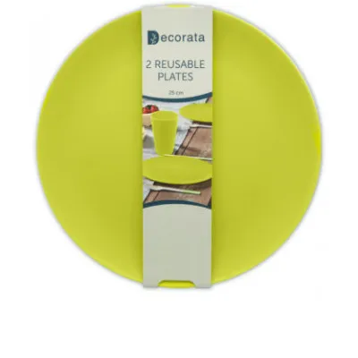 ΠΙΑΤΑ ΠΛΑΣΤΙΚΑ LIME GREEN PP ΠΟΛΛΑΠΛΩΝ ΧΡΗΣΕΩΝ DECORATA 25εκ. 2ΤΜ