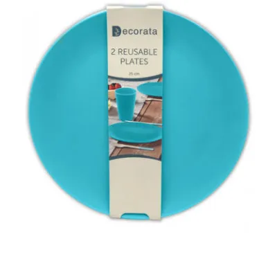 ΠΙΑΤΑ TURQUOISE PP ΠΟΛΛΑΠΛΩΝ ΧΡΗΣΕΩΝ DECORATA 25cm 2ΤΜΧ
