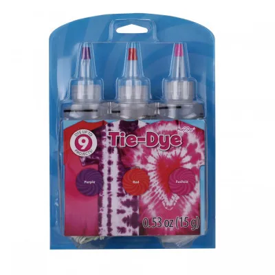 Πλήρες Σετ Tie Dye με 3 χρώματα Purple- Red- Fuchsia