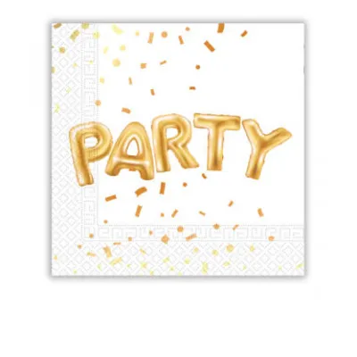 ΧΑΡΤ/ΤΕΣ GOLD PARTY DECORATA 2Φ. 33Χ33 20ΤΜΧ