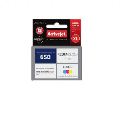 ACJ INK ΣΥΜΒΑΤΟ ΜΕ HP AH-650CR #650 TRICOLOR 21ml (Α) #CZ102AE