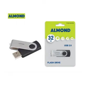 ALMOND FLASH DRIVE USB 32GB TWISTER ΜΑΥΡΟ