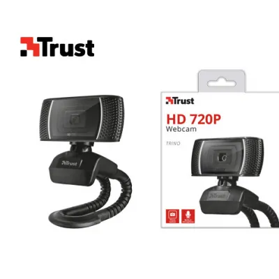 TRUST ΚΑΜΕΡΑ WEB ΜΕ ΕΝΣΩΜΑΤΩΜΕΝΟ ΜΙΚΡΟΦΩΝΟ HD 720 TRINO 18679 ΜΑΥΡΗ
