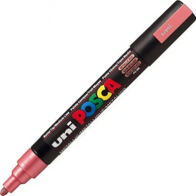 ΜΑΡΚΑΔΟΡΟΙ UNI POSCA PC-5M MEDIUM METALLIC RED