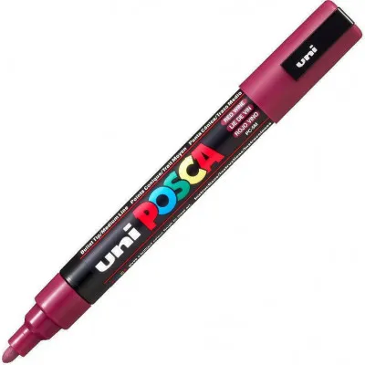 ΜΑΡΚΑΔΟΡΟΙ UNI POSCA PC-5M MEDIUM WINE RED