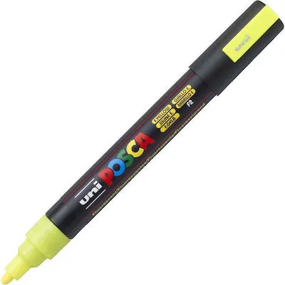 ΜΑΡΚΑΔΟΡΟΙ UNI POSCA PC-5M MEDIUM FLUO YELLOW