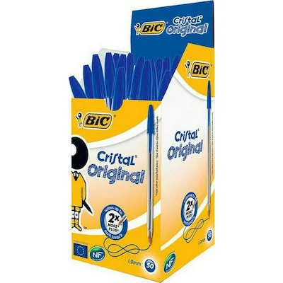 ΣΤΥΛΟ BIC CRISTAL ORIGINAL M MΠΛΕ 1,0mm 40+10 ΔΩΡΟ