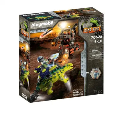 PLAYMOBIL DINO RISE - ΑΓΚΥΛΟΣΑΥΡΟΣ ΜΕ ΜΑΧΗΤΗ ΕΝΑΝΤΙΟΝ ΡΟΜΠΟΤ (70626)
