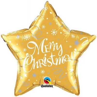 ΜΠΑΛΟΝΙΑ FOIL 20 STAR MERRY CHRISTMAS