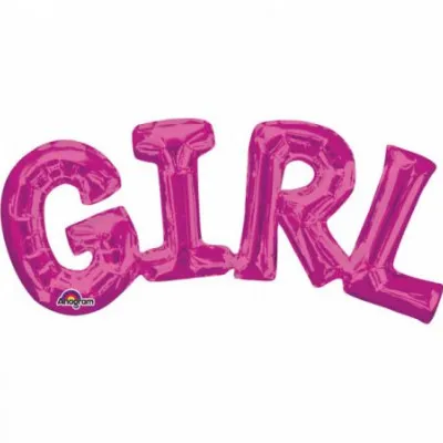 ΜΠΑΛΟΝΙ ΓΡΑΜΜΑΤΑ GIRL ΡΟΖ 55Χ25ΕΚ