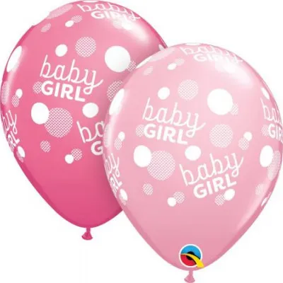 ΜΠΑΛΟΝΙΑ 11 O BABY GIRL DOT PINK & ROSE