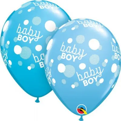 ΜΠΑΛΟΝΙΑ 11 O BABY BOY DOT PALE BLUE & ROBINS