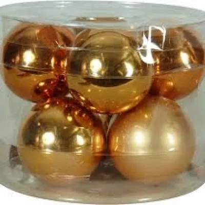 ΓΥΑΛΙΝΗ ΜΠΑΛΑ 80mm ΧΡΥΣΗ