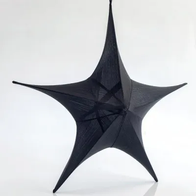 ΑΣΤΕΡΙ ΥΦΑΣΜΑΤΙΝΟ, ΜΑΥΡΟ ΜΕΤΑΛΛΙΚΟ, 40CM