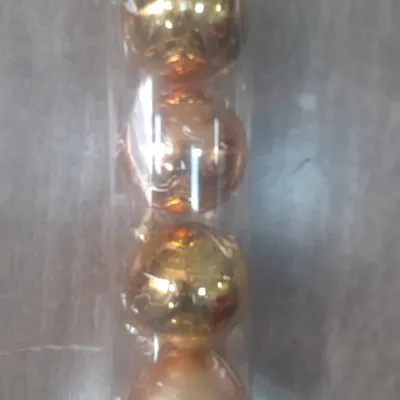 ΓΥΑΛΙΝΗ ΜΠΑΛΑ 100mm ΧΡΥΣΗ