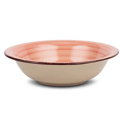 Πιάτο σούπας stoneware "Lines Terra Cotta" 22cm