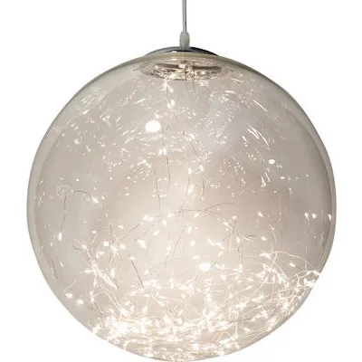 ΑΚΡΥΛΙΚΗ ΜΠΑΛΑ ΜΕ COPPER & FLASH 20CM ΘΕΡΜΟ ΛΕΥΚΟ LED
