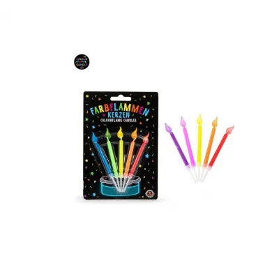 ΚΕΡΙΑ TREND 955531 COLOURED FLAME CANDLES set5