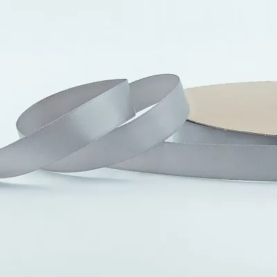 ΚΟΡΔΕΛΑ SATIN ΜΙΑΣ ΟΨΗΣ ΜΕ ΟΥΓΙΑ 15MM GREY
