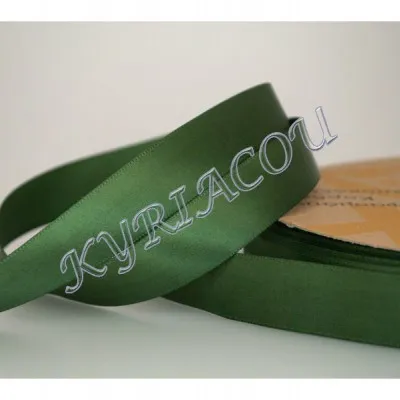 ΚΟΡΔΕΛΑ SATIN ΜΙΑΣ ΟΨΗΣ ΜΕ ΟΥΓΙΑ 20ΜΜ GREEN D