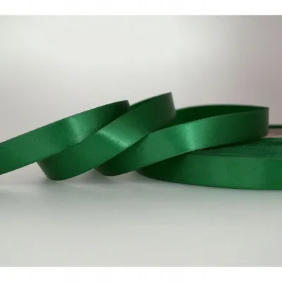 ΚΟΡΔΕΛΑ SATIN ΜΙΑΣ ΟΨΗΣ ΜΕ ΟΥΓΙΑ 15MM GREEN D