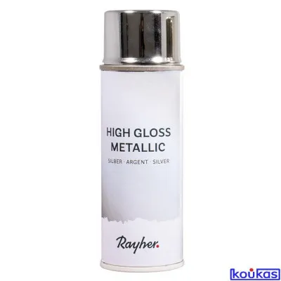 Spray 200ml High gloss metallic silver