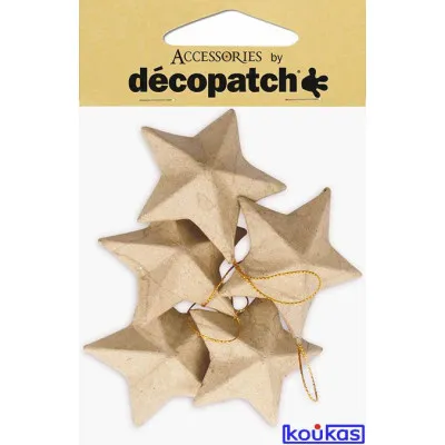 Papier mache σετ 5 αστέρια 3X8X8