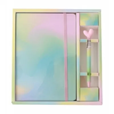 ΣΗΜΕΙΩΜΑΤΑΡΙΟ TOTAL GIFT XL2051 RAINBOW A5 ΛΑΣΤΙΧΟ+ΣΤΥΛΟ