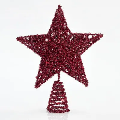 ΚΟΡΥΦΗ ΔΕΝΤΡΟΥ ΑΣΤΕΡΙ ΚΟΚΚΙΝΟ GLITTER