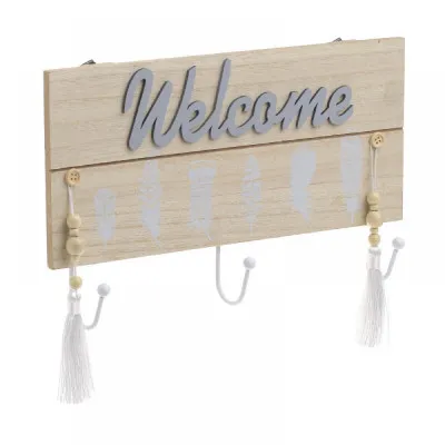 ΚΡΕΜΑΣΤΡΑ 3 ΘΕΣΕΩΝ ΞΥΛΙΝΗ WELCOME 30Χ5Χ19