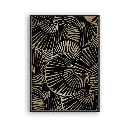 ΠΙΝΑΚΑΣ ΦΥΛΛΑ ΣΕ ΜΑΥΡΟ/ΧΡΥΣΟ, ΚΟΡΝΙΖΑ MDF, 60X9