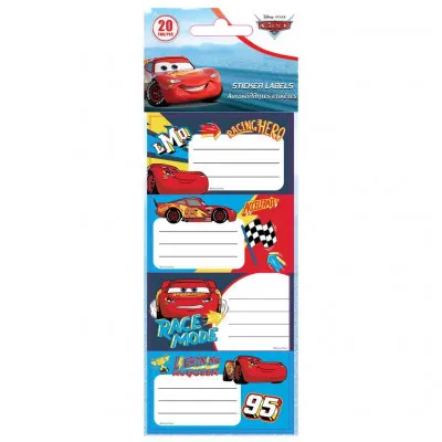 ΕΤΙΚΕΤΕΣ ΑΥΤΟΚΟΛΛΗΤΕΣ CARS 5ΦΥΛΛΑ