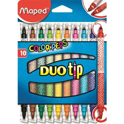 ΜΑΡΚΑΔΟΡΟΙ MAPED DUO TIP X10=20 XΡΩΜΑΤΑ ΣΕ ΧΑΡΤ. ΣΥΣΚ.