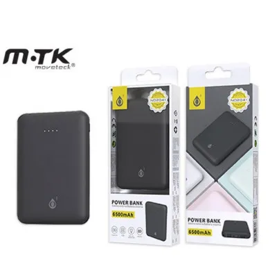 MTK POWER BANK IRIS 6500mAh 5V/2A 2USB ND2041 2200412 ΜΑΥΡΟ