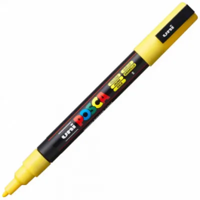 ΜΑΡΚΑΔΟΡΟΙ UNI POSCA PC-3M FINE YELLOW