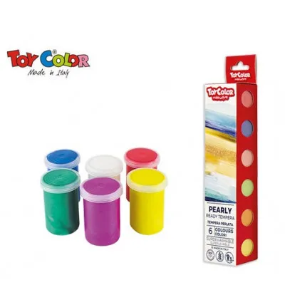 TOY COLOR ΤΕΜΠΕΡΑ 25ml ΠΕΡΛΕ ΑΠΟΧΡΩΣΕΙΣ 6 ΧΡΩΜΑΤΑ