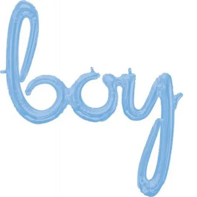 Μπαλόνι Φοιλ Script Phrase Boy Pastel Blue Γαλάζιο 73 x 81 εκ