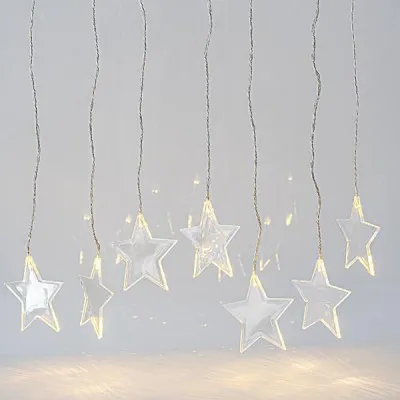 ΚΟΥΡΤΙΝΑ 8 LED 5mm ME ΑΣΤΕΡΙΑ 11cm